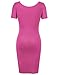 Laksmi Women's V-Neck Draped Short Sleeve Dress with Asymmetric Hem
