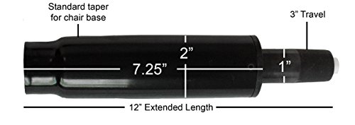 Replacement Short Office Executive Chair Gas Lift Cylinder Pneumatic Shock - Short Size - 3" Travel / Adjustment Range - S6103