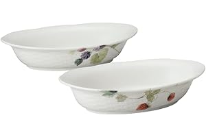 NARUMI 鸣海 NARUMI(ナルミ) Lucy Garden Dish, Oval Gratin Set of 2