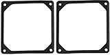 120mm Fan Silicone Soft Anti-Vibration Noise Reduction Silencer Gasket - Black (Set of 2)