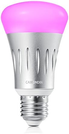 CAIRONDIN Wifi Smart Light Bulb E27 Multicolor Dimmable LED Smart Bulb Compatible with Alexa Echo and Google Home, No Hub Required, with Timing Function, Remote Control by Smartphone
