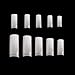 beYou 2PACK Natutal/Clear French 500 Artificial Fake Nails (Total 1000 Tips) 10Sizes With Clear Plastic Cases For Nail Salon Nail Shop (French)