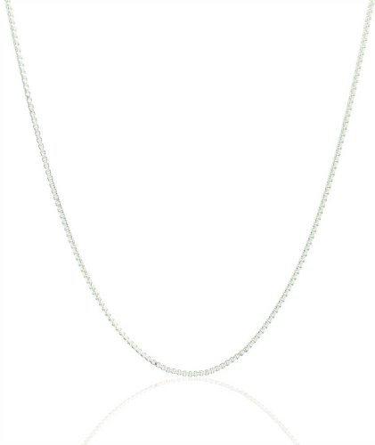 Chelsea Jewelry Basic Collections 18K White Gold Box Chain. Nickel Free & Resistance against Wear & Tear
