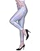 HDE Womens Shiny Leggings Metallic Clubwear Stretch Liquid Wet Look Skinny Pants (Holographic, Large)