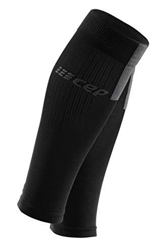 CEP Men's Compression Run Sleeves Calf Sleeves 3.0, Black/Dark Grey IV