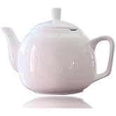 European Style Ceramic Teapot Coffee Pot Water Pot Porcelain Vintage Gift Tea Pot (Classic White)