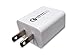 New Rapid Fast Wall Charger for Samsung Galaxy S7 S6 Note 4 5 Qualcomm 2.0 Wall Charger - 5 Foot Cord - White