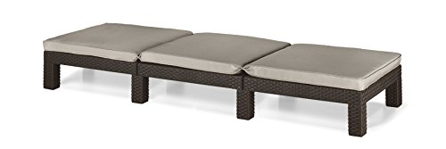 Koll-Living Gartenliege/Sonnenliege Sunlocker in braun, inkl. passender Auflage, aus Kunststoff in Rattanoptik, witterungsbeständig und langlebig, 4-Fach verstellbare Rückenlehne – Bild 3