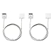 HIOTECH® Dock Extension Cable, 30-pin Male to Female Dock Extender Vedio & Audio Extension Connector for iPhone 4 4S 3GS 3G/iPod Touch/iPad/iPad 2 (White/2PC)