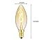 Vintage Incandescent Chandelier Light Bulbs 60W 110-130V, 320 Lumen,2200K,Torpedo Shape Bullet Top Light Bulb with Candelabra Base (E12) Home Light Fixtures Decorative, Dimmable,8-Pack