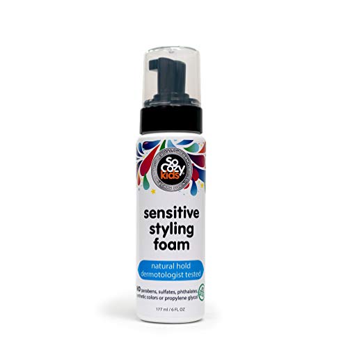 SoCozy Sensitive Styling Foam For Kids Hair | Natural Hold | 6 oz | No Parabens, Sulfates, Synthetic Colors or Dyes