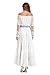 Off Shoulder Dresses White Lace for Women Maxi Sexy Cocktail Formal Evening Party Wedding Chiffon Dress Long Sleeve