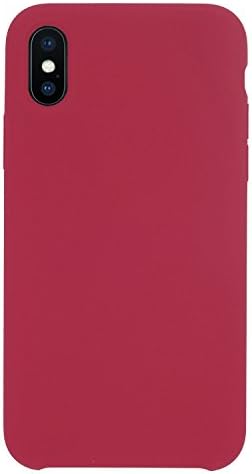 iPhone X Silicone Case, Danbey, Liquid Silicone, Matte Surface, Skin Feeling, Easy To Clean, for Apple iPhone X, D1210 (Silicone-Rose Red)