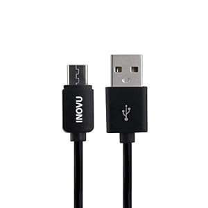 Inovu DC201B Micro USB Cable – 3.93 Feet (1.2 Meter) – (Black)