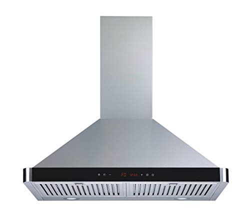 Winflo 30" Wall Mount Stainless Steel Convertible Kitchen Range Hood with 450 CFM Air Flow, Touch Control, Stainless Steel Baffle Filters and Ultra Bright LED Lights - Thumbnail 6