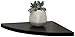V-LIGHT Wood Corner Shelf, Black Finish (VS151003B) Decorative Shelving