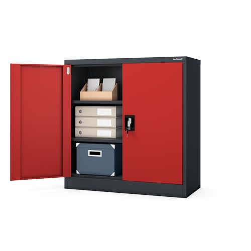 Jan Nowak Aktenschrank Büroschrank Metall, abschließbar, 93x90x40 cm