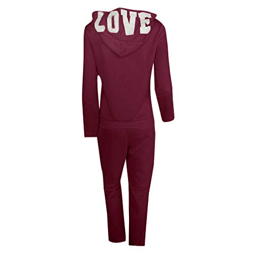image for Dasuy Fashion Women Casual Tracksuit Set Ladies Hooded Stripe Zipper L