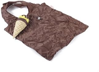 HMI VAUNT Reusable Polyester Folding Bags in Various Shapes, Tote Bag, Lightweight, Strong & Durable, Convenient Grocery Bag and Shopping Bag (Ice Cream Shaped)