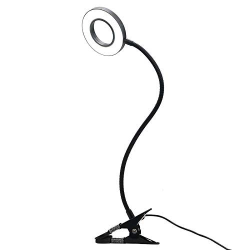 SECO FX11 USB LED Dimmable Desk Lamp with Clamp, Perfect for Home/Office, Flexible, 3 Light Modes, 5W - Black