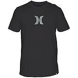 Hurley MTS0023530 Men's Icon Push Through T-Shirt, Black - L