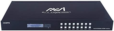 AVI 8x8 HDMI Martix Switcher 4K @60Hz with IR SPDIF Audio Interface Support HDMI2.0 HDCP 2.2/1.4, EDID, DTS, Dolby HD 3D