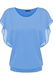 Zeagoo Women's Loose Casual Short Sleeve Chiffon Top T-shirt Blouse