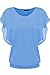 Zeagoo Women's Loose Casual Short Sleeve Chiffon Top T-shirt Blouse, Skyblue, X-Large