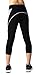 Neonysweets Womens Capri Workout Pants Yoga Pants Active Leggings Black Gray M