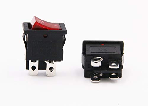 2 Pcs 3 Pin IEC320 C14 Inlet Module Plug 5A Fuse Switch Male Power Socket 10A 250V for Lab Equipment, Medical Devices