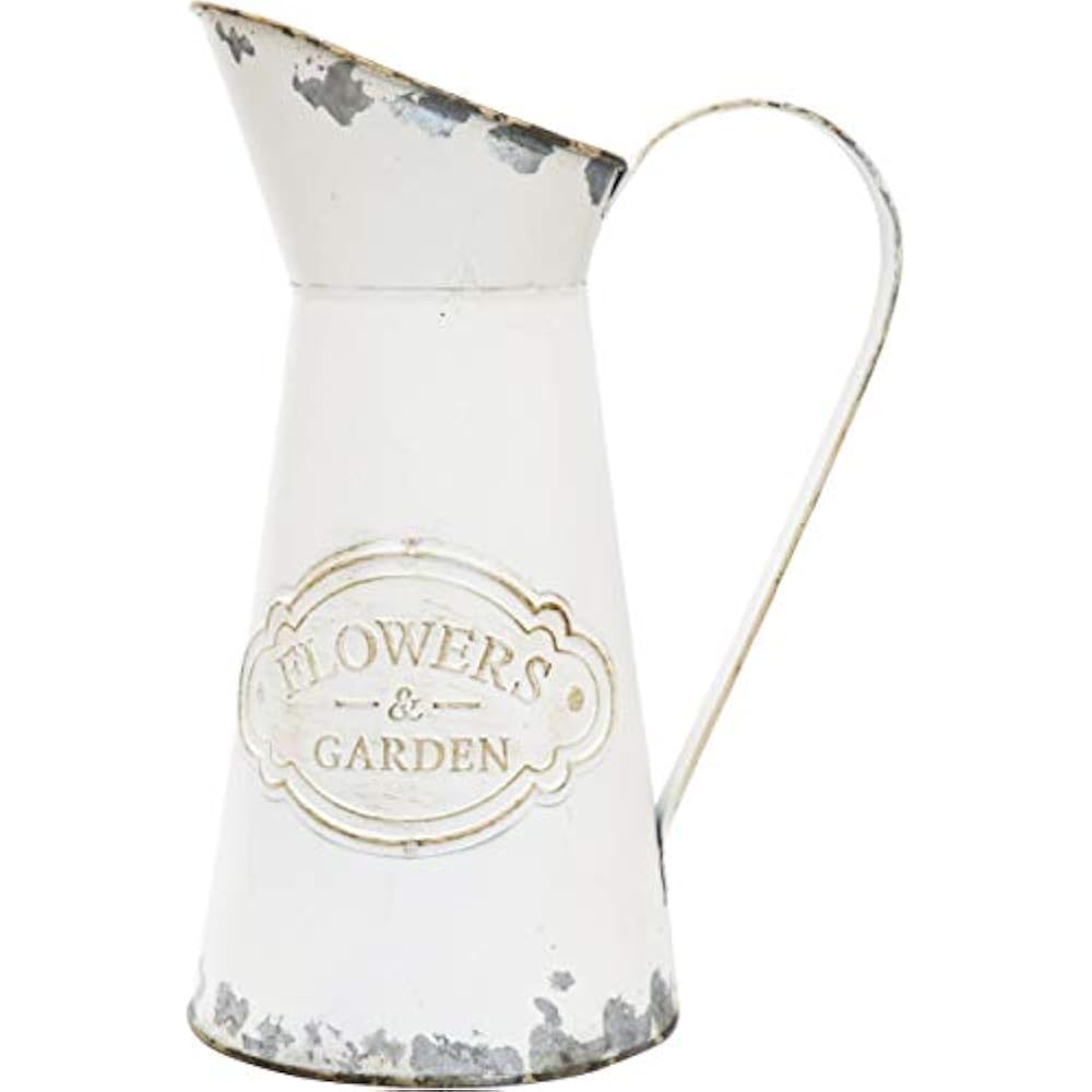 MISIXILE Rustic Style Metal Jug Pitcher Flower Holder ...