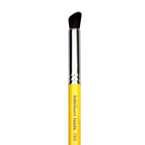 Bdellium Tools Studio Line Angled Contour Brush, Yellow