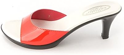 Callisto Womens Kaye Open Toe Casual Slide Sandals, Orange, Size 9.0