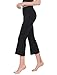 TAIBID Women's High Waist Yoga Capri Pants Side Pockets Flare Workout Bootleg Crop Leggings, Size S - XXXL