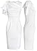 VfEmage Women's Celebrity Elegant Ruched Wear to Work Party Prom Bodycon Dress 1157 WHT 14