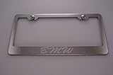 BMW Chrome Stainless Steel License Plate Frame w/ Caps