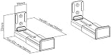 Beetronic Universal Soundbar Wall Mount Adjustable Depth 90 154mm 15KG view 3