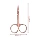 Thobu Stainless Steel Makeup Eyebrow Hair Eyelash Remover Trimmer Scissors Cutter Rose Gold