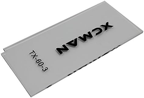 XCMAN Alpine Ski Wax Scraper 3mm Thickness Ski Tuning Tools with PVC Storage Bag (130603mm) - Corner Notch For Edge Cleaning