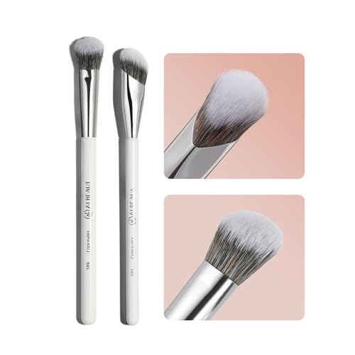 Albeaut Concealer Makeup Brushes Set, Angled Under Eye Brightening Brushes for Liquid, Cream, Stick Concealer Foundation Nose Contour Eyeshadow Blending (189193)