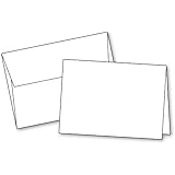 Blank White Invitation Cards with Envelopes All Occasions, (10"x7") 5"x7" When Folded, Scored, Heavy Duty Quality Cardstock, 