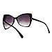 SA106 Unique Oversized Cat Eye Hybrid Butterfly Sunglasses All Black