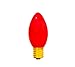 4th of July Christmas Light Bulbs Red, White, & Blue American Patriotic Replacement Lighting - Large Solid Opaque Ceramic Incandescent Brass Base Socket - 1 Box of 25 C-9 E-17
