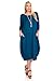 Pastel by Vivienne Women's Cocoon 3/4 Sleeve Mdi Dress Plus Size with Pockets
