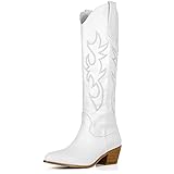 MUCCCUTE Women's Cowgirl Embroidered Western Knee