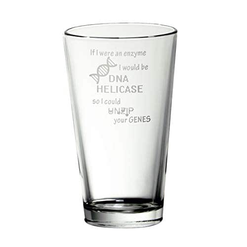 amazon com genetics dna pint glass