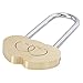 Juvale 2-Pack Solid Brass Double Heart Padlock, 3 Inches