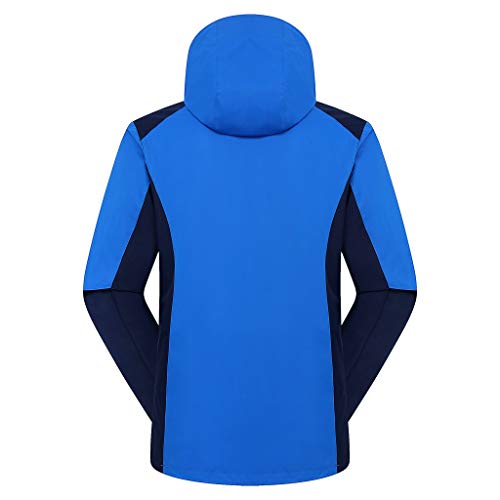 NIUQI Men Winter Hooded Softshell Windproof and Waterproof Soft Coat Shell Jacket