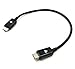 Exuun 8 inch Micro USB Male to Micro USB Male OTG Cable Mutual Charging Cable (Black)