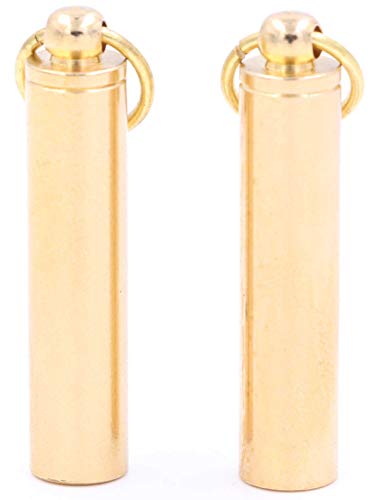 LeBeila Brass Metal Emergency Whistles - 2 PCS Adults/Kids Outdoor Loud Sound Survival Kit Lifeguard Safety Whistle Keychain with Keyring for Camping Dog Train Couching Boating Hunting, Party Favors
